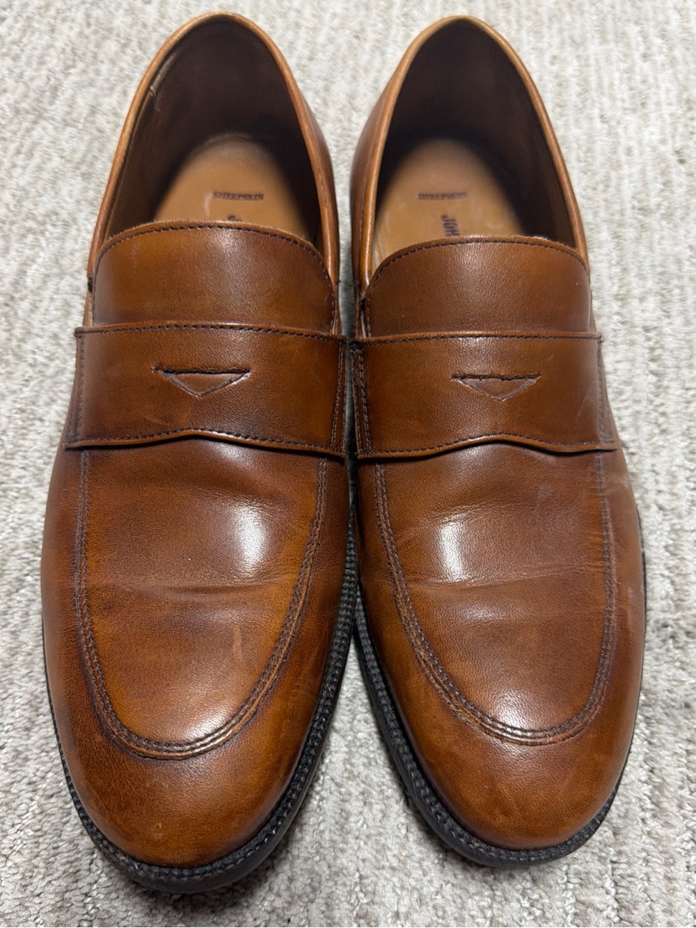 Johnston & Murphy Brown Leather Loafers Size 9.5M
